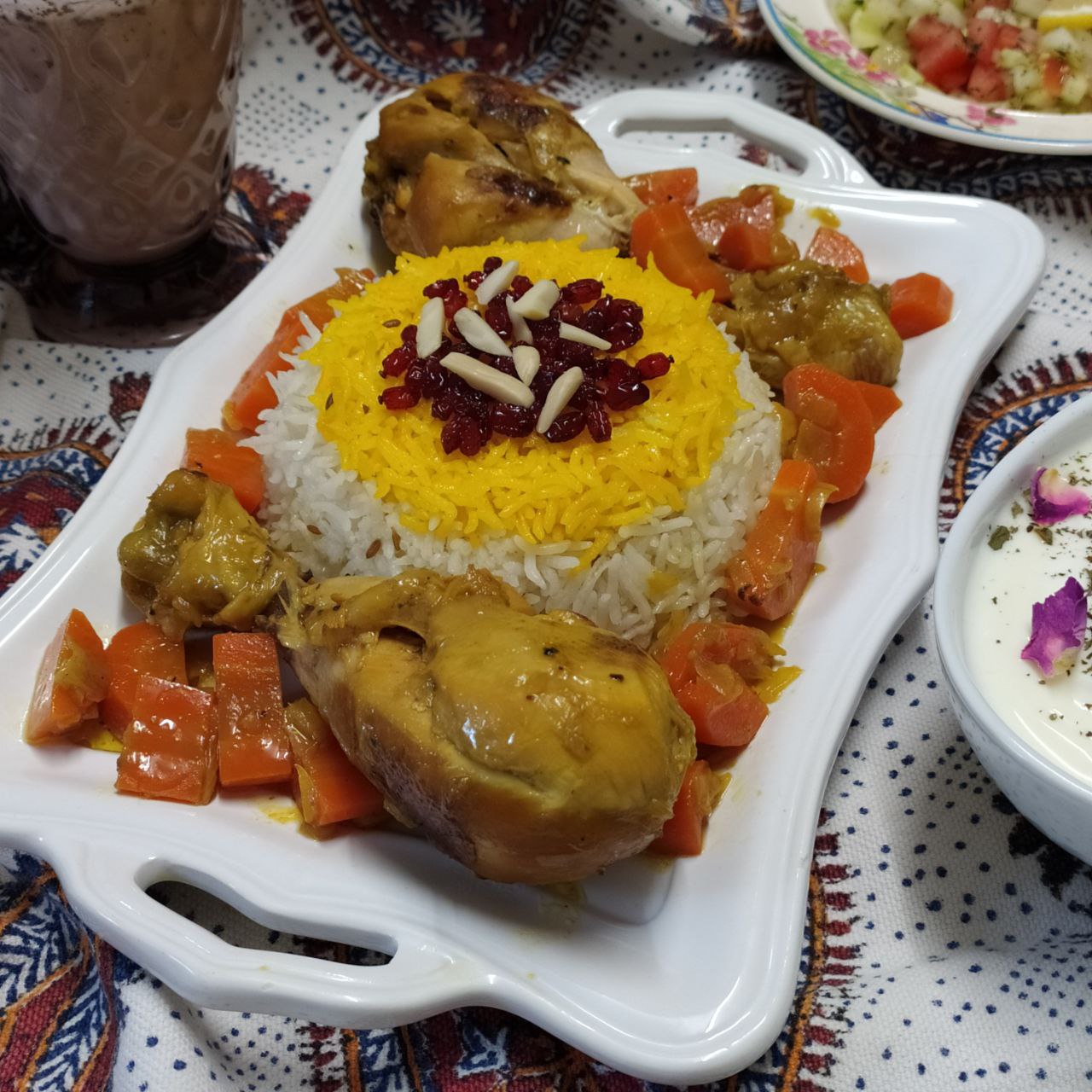 Zereshk Polo Morgh - Persian Barberry Rice with Chicken (Gluten Free)