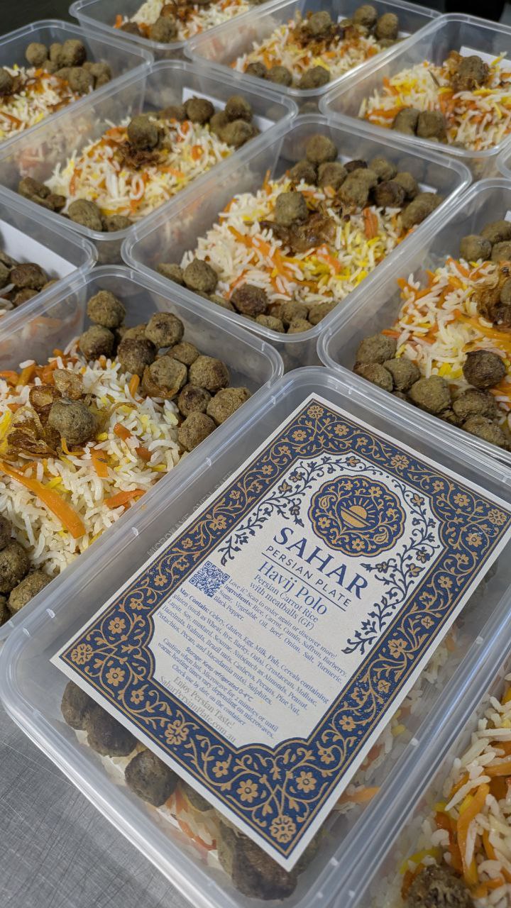Havij Polo - Persian Carrot Rice with meatballs (Gluten Free)