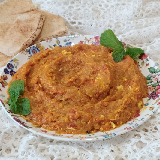 Mirza Ghasemi - Smoked Eggplant and Tomato Dip  (Vegetarian)